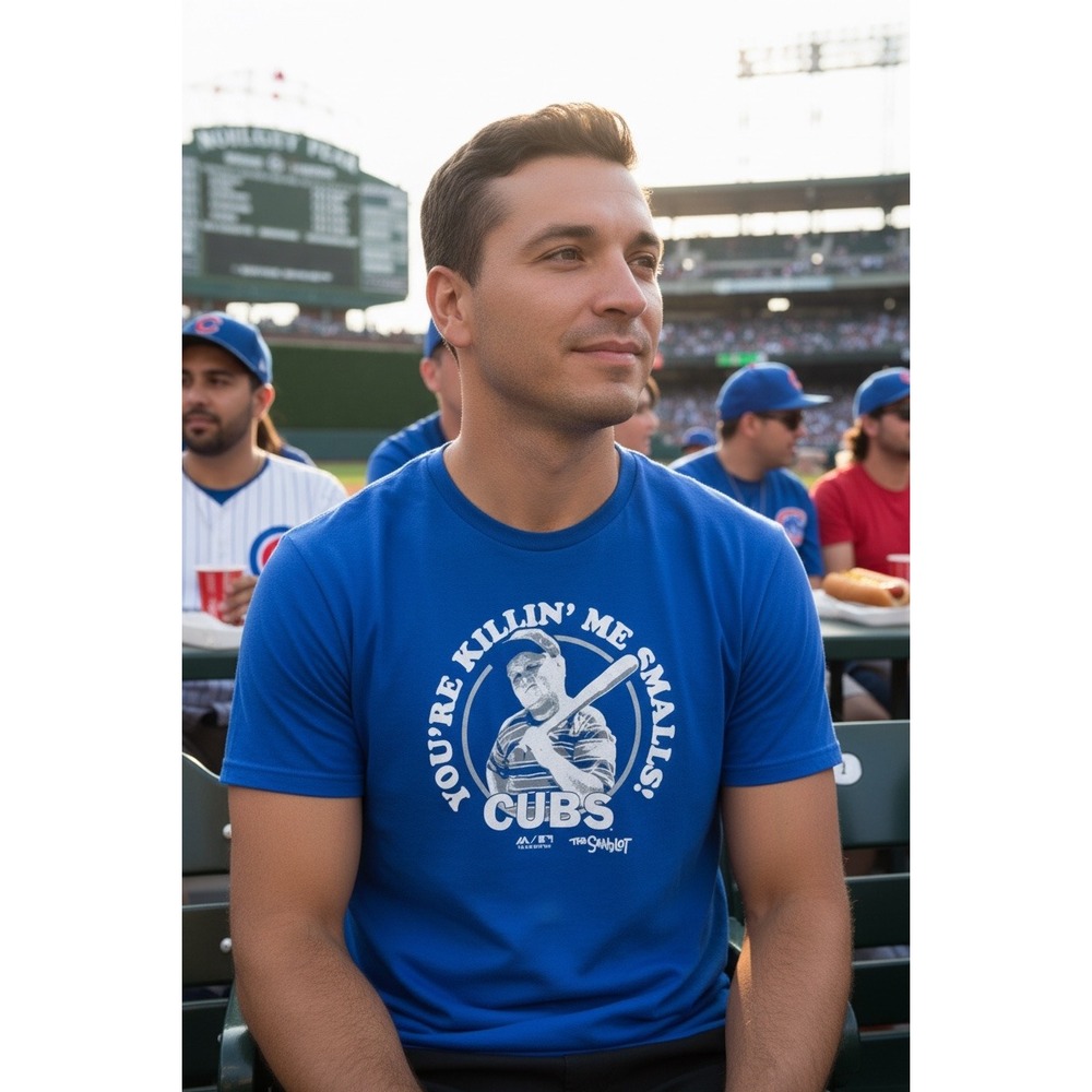 Majestic Chicago Cubs The Sandlot You're Killin Me Smalls T-Shirt Mens XL Blue